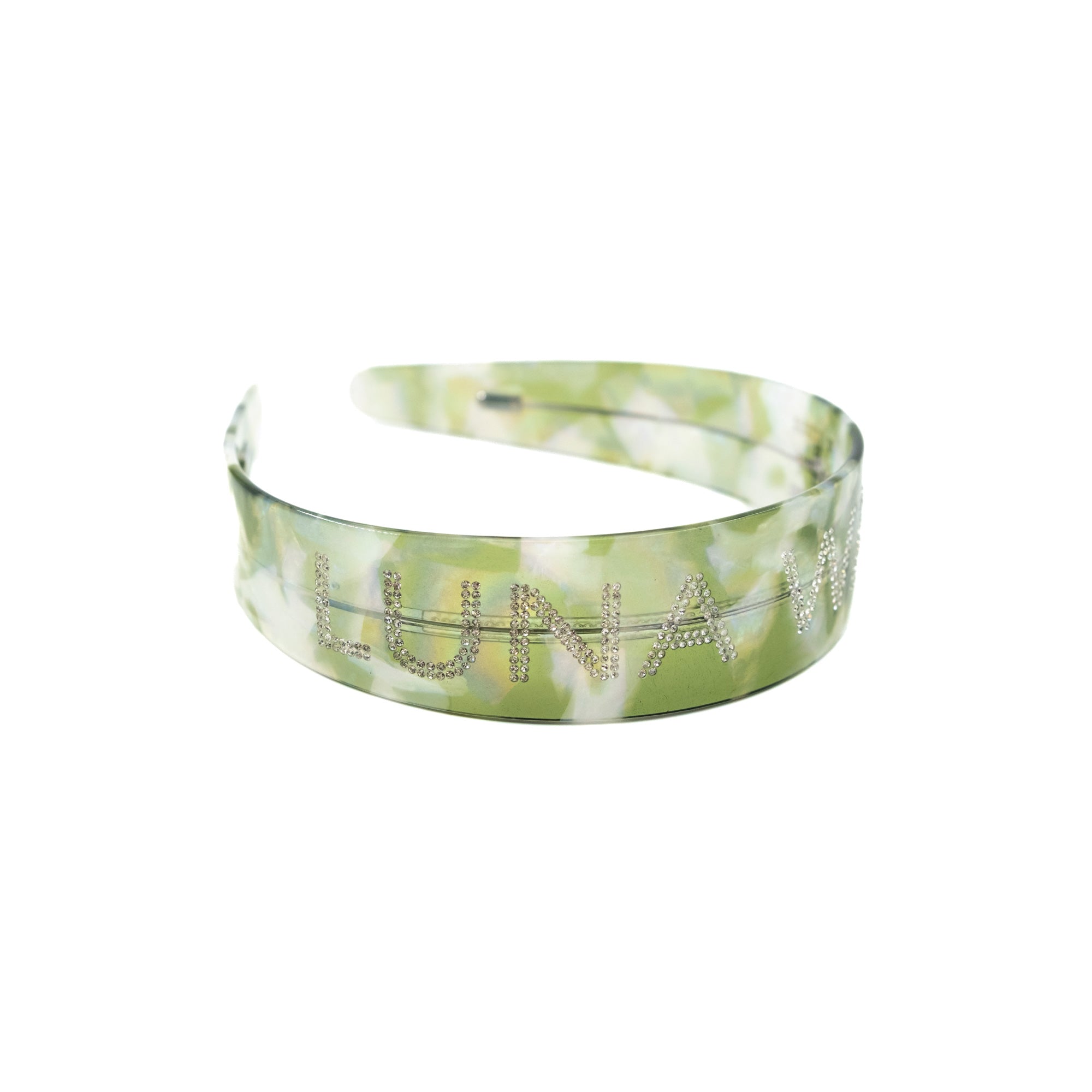 Luna Wave emerald green marble acetate signature headband