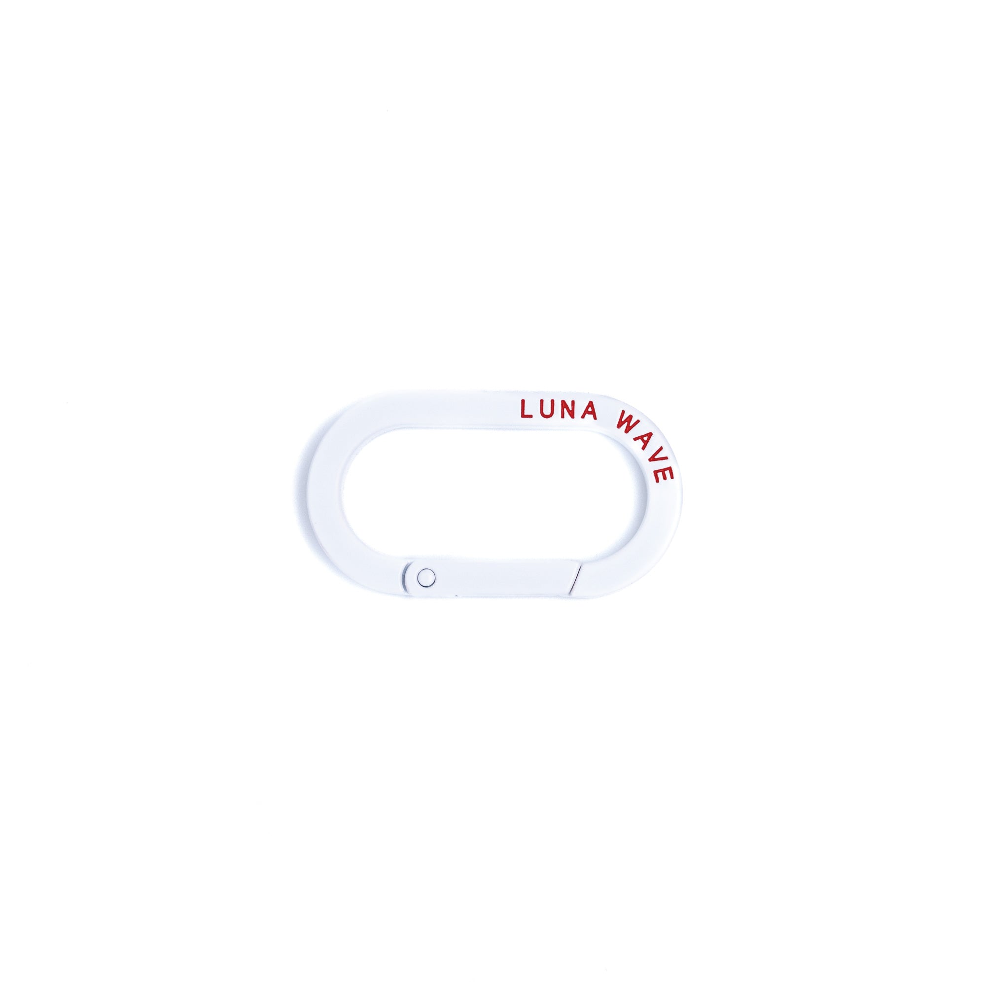 Luna Wave chalk white core loop carabiner key clip
