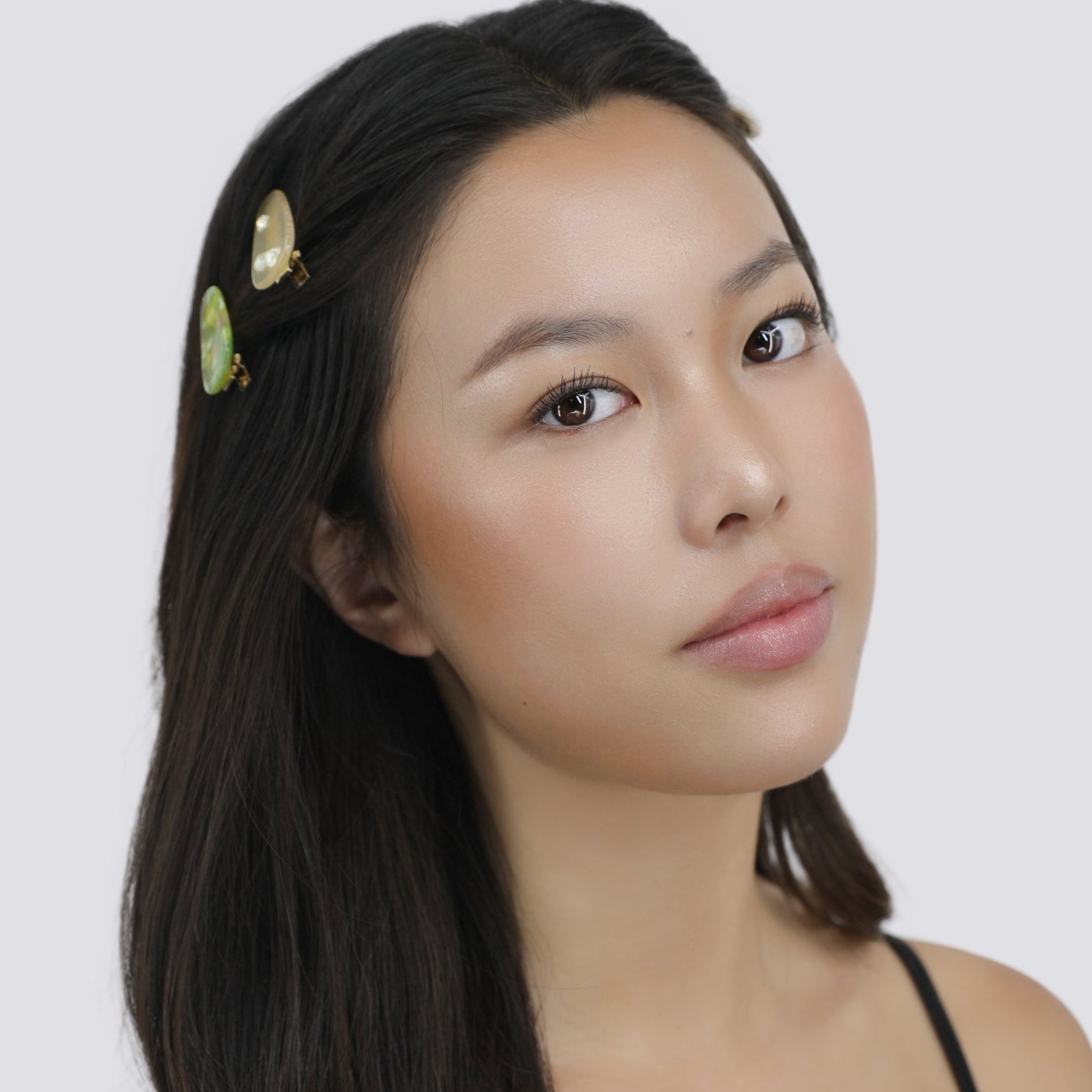 Luna Wave yellow butter petite hair clips